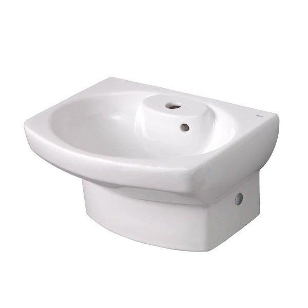 Мини-раковина Roca Dama Senso Compacto 327514000, 48x37,5 см, с полупьедсталом
