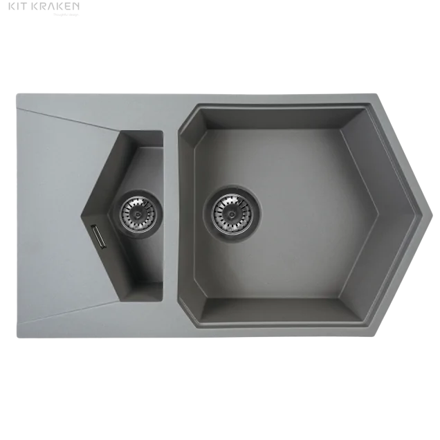 Мойка кухонная KitKraken Pond 55 Gray