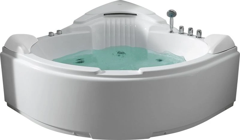 Ванна акриловая Gemy G9082B 152×152 — угловая с гидромассажем