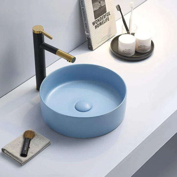 Раковина Comforty 35 9111ML голубая матовая