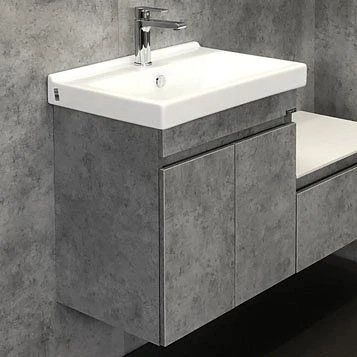 Тумба с раковиной Comforty Осло 60 бетон светлый