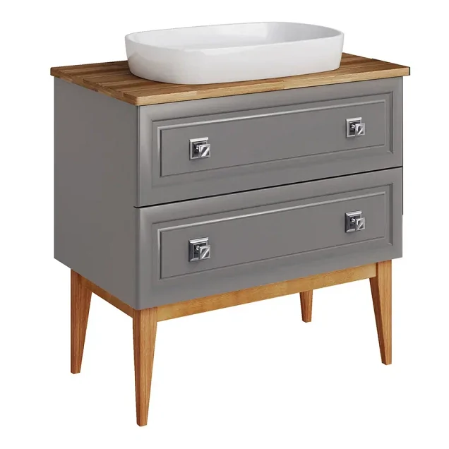 Тумба под раковину ASB-Woodline Каталина 80 Grey