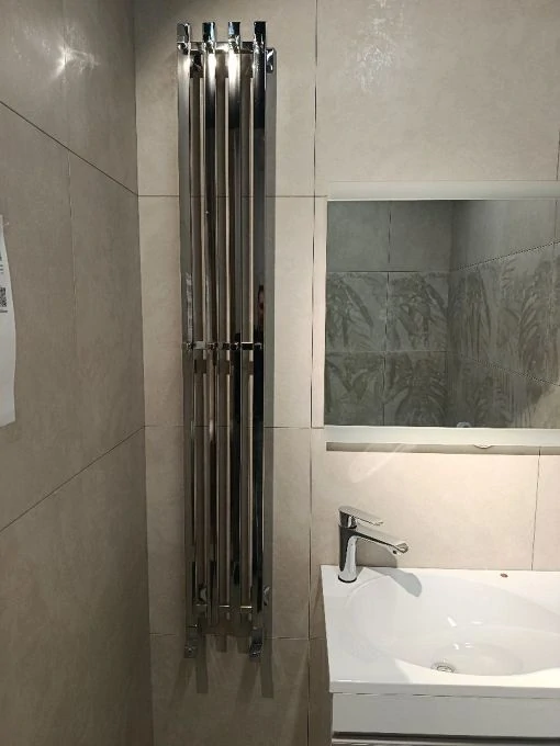 Полотенцесушитель водяной Маргроид Inaro профильный 2 ряда крючков 150х6х18 хром