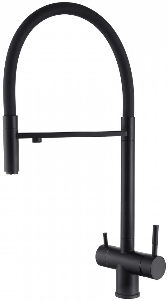 Смеситель Abber Wasser Kreis AF81141B с подключением фильтра, чёрный