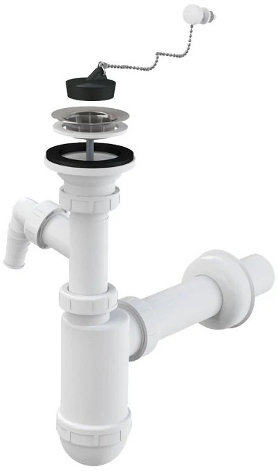 Сифон для раковины AlcaPlast A41PR с подводкой