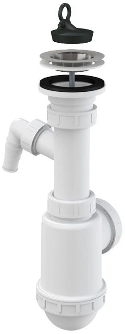 Сифон для мойки AlcaPlast A441P-DN50/40 с подводкой