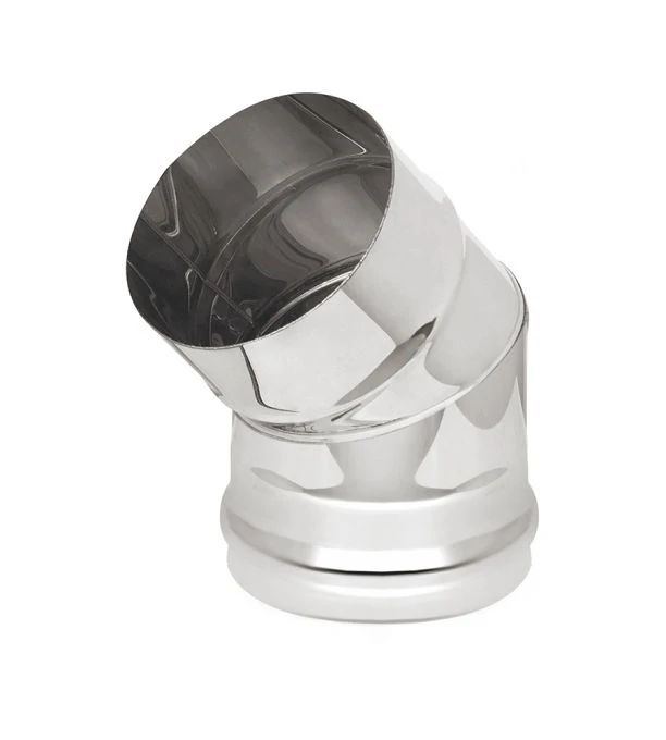 Колено нерж. (AISI 316/0,5мм) 45* 2-х секц. (115)