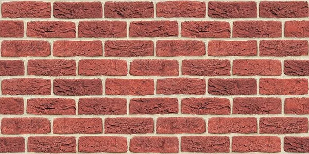Плита ФАСПАН Кирпичный №1005 Горизонталь 8мм, (1200х600)