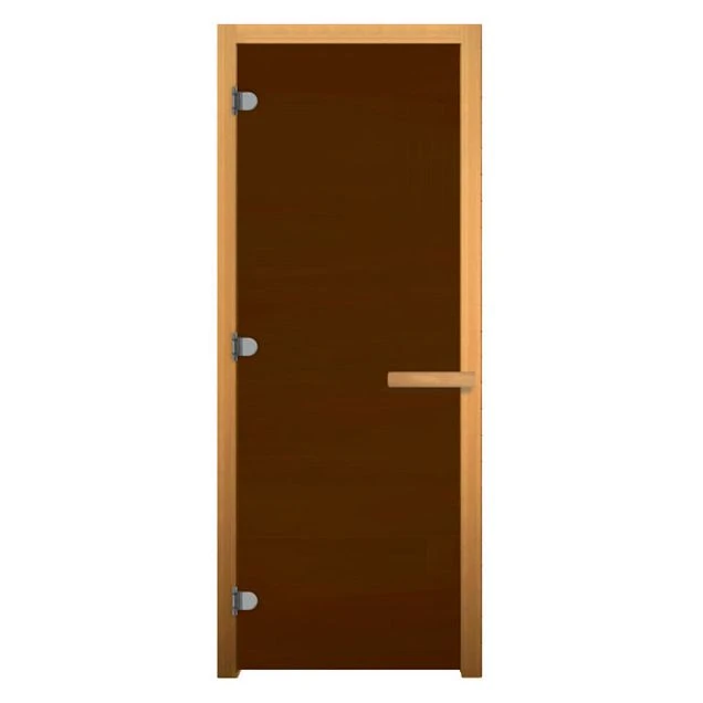 Дверь стекло  Бронза Матовая 180х70 (8мм, 3 петли 716 CR) (ОСИНА)