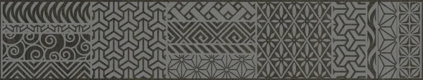 Бордюр Grasaro Linen Фриз Чёрный M f01 40х7 G-143/M/f01/70x400x9