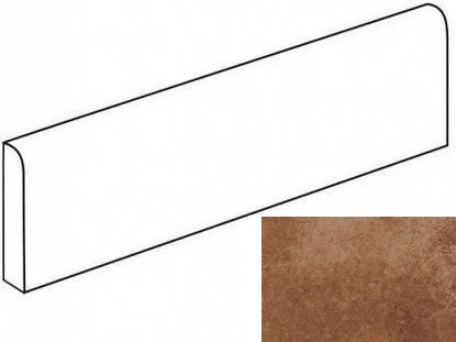 Плинтус Grasaro Cemento Коричневый 60x7.6 MR p01 G-903/MR/p01/76x600x10