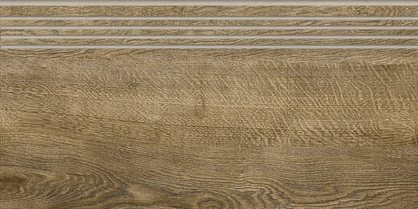 Ступень Grasaro Italian Wood Темно-коричневая 60x20 Структурированная G-252/SR/st01/200x600x10