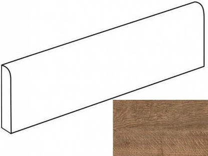 Плинтус Grasaro Italian Wood Темно-коричневый 60x7.6 Структурированный G-252/SR/p01/76x600x10