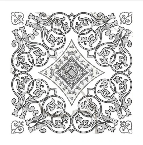 Декор напольный Grasaro Classic Marble Белый d04 40х40 Глянцевый G-270/G/d04/400x400x8