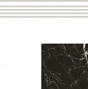 Ступень Grasaro Classic Marble Черная 40х40 Глянцевая G-272/G/st01/400x400x8