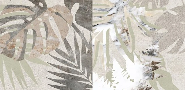 Керамогранит Vitra Beton-X Marble-Beton Цветочный Лаппато R9 60x30 K949798LPR01VTE0