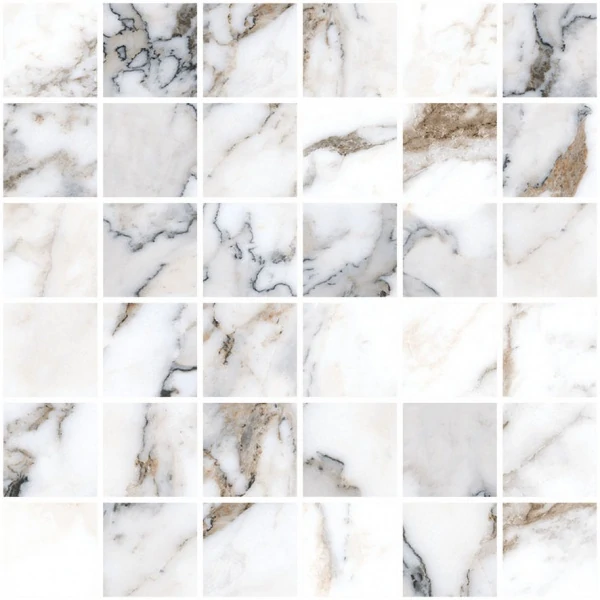 Мозаика Vitra Marble-X Бреча Капрайа Белый Лаппато R9 5х5 K9498798LPR1VTE0