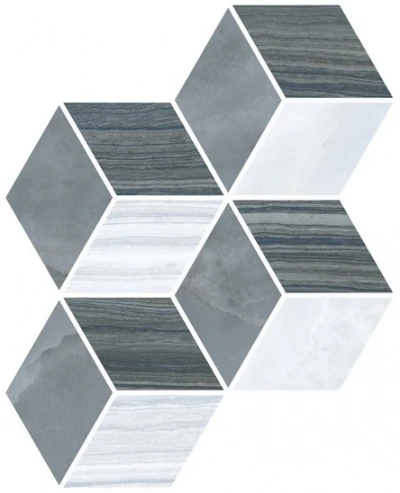 Мозаика Vitra Nuvola Serpe-Nuvola Ромб холодная гамма 24x30
