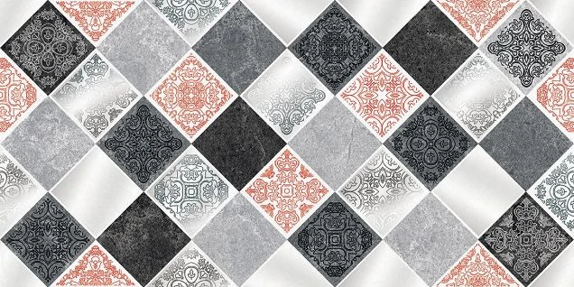 Вставка Axima Мегаполис Red-gray D1 50x25
