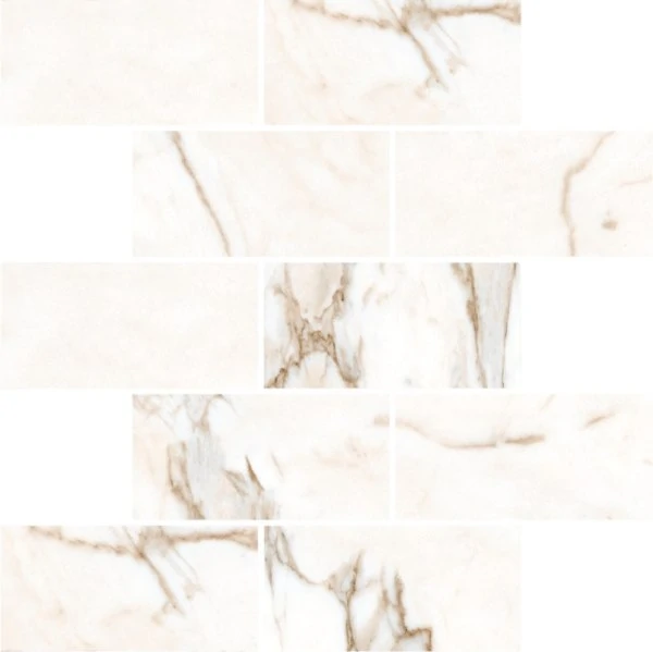 Мозаика Kerranova Marble Trend Calacatta Gold 30.7x30.7 Лаппатированный m13 K-1001/LR/m13/307x307x10