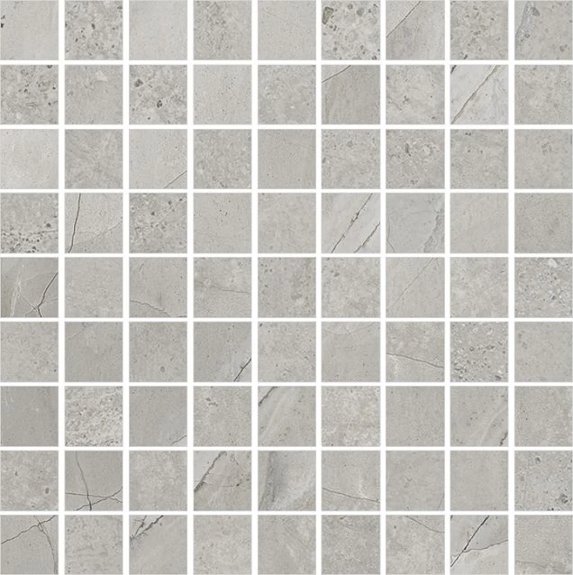 Мозаика Kerranova Marble Trend Limestone 24x24 Лаппатированная m10 K-1005/LR/m10/240x240x13