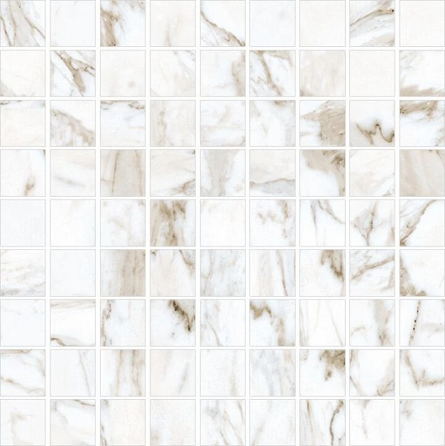 Мозаика Kerranova Marble Trend Calacatta Gold 24x24 Лаппатированная m10 K-1001/LR/m10/240x240x13