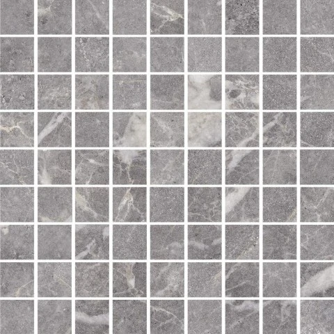 Мозаика Kerranova Marble Trend Silver River 24x24 Матовая m10 K-1006/MR/m10/240x240x13