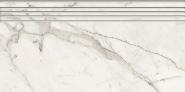 Ступень Kerranova Marble Trend Carrara 60x29.4 Лаппатированный st01 K-1000/LR/st01/294x600x10