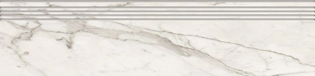 Ступень Kerranova Marble Trend Carrara 120x29.4 Лаппатированный st01 K-1000/LR/st01/294х1200x11