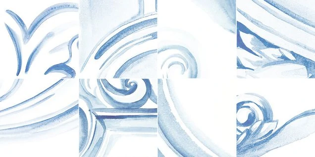 Декор Kerranova Blanco Синий Sugar-эффект 30x60 d02 K-540/CR/d02/300x600x10