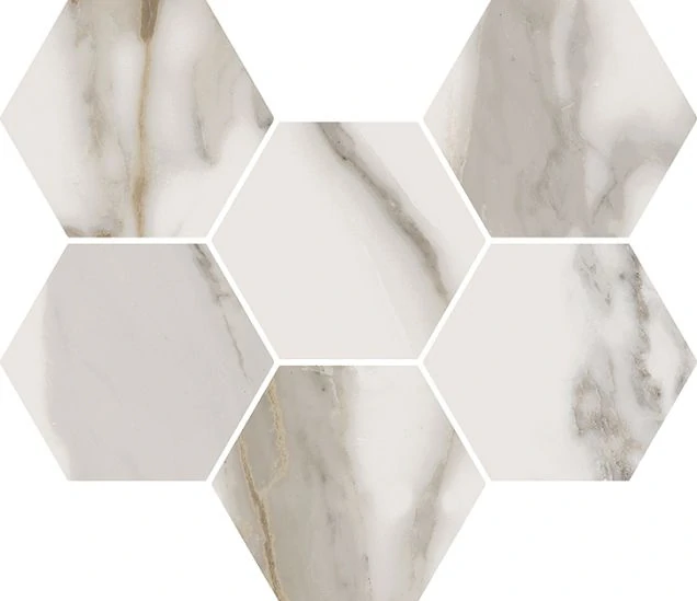 Мозаика Italon 620110000047 Charme Evo Calacatta Mosaico Hexagon 25x29