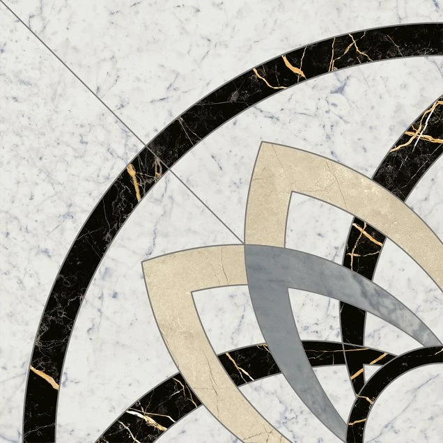 Декор Italon 620120000065 Charme Extra Carrara Rosone Angolo Lux 59x59