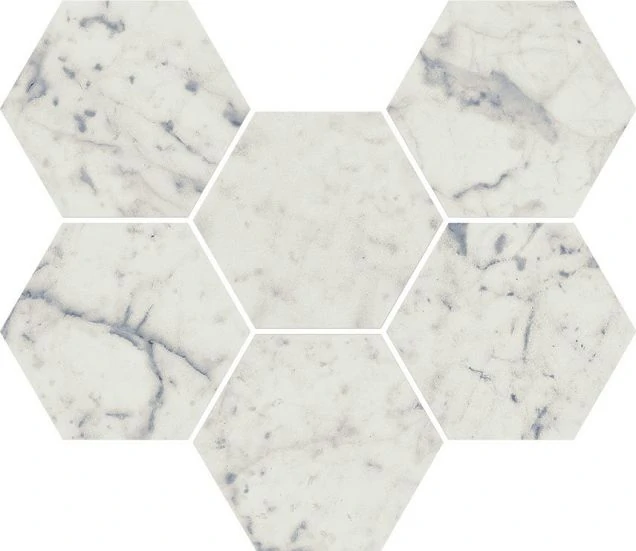 Декор Italon 620110000065 Charme Extra Carrara Mosaico Hexagon 25x29
