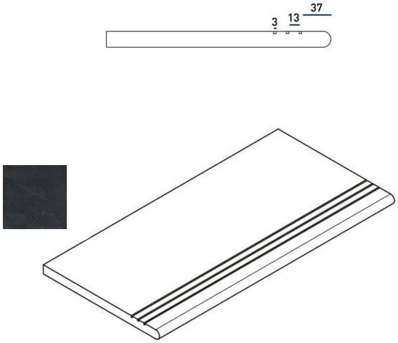 Ступень Italon Materia X2 Титанио Закругленная Грип 30x60 Левая 620040000069