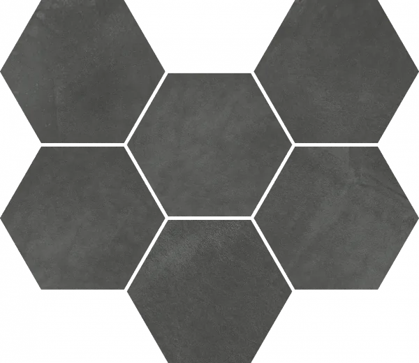 Мозаика Italon Continuum Petrol Mosaico Hexagon 25x29 620110000190