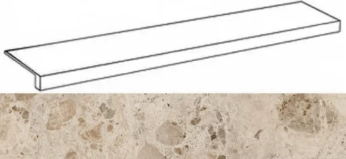 Ступень Italon Continuum Stone Beige Scalino Frontale 33x160 620070002344