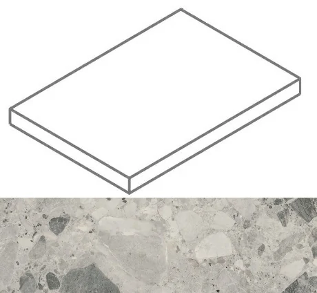 Ступень Italon Continuum Stone Grey Scalino Angolare SX 33x160 620070002363
