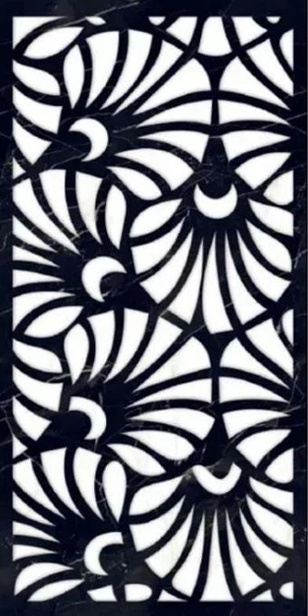 Декор Art Ceramic Mira Black Decore High gloss 60x120