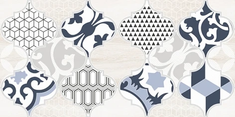 Декор LB-Ceramics 1641-8629 Мореска 1 синий 20х40