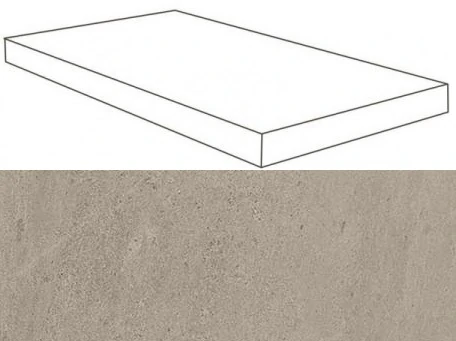 Ступень Atlas Concorde Wise Silver Grey Scalino Angolare SX 33x60 620070001136