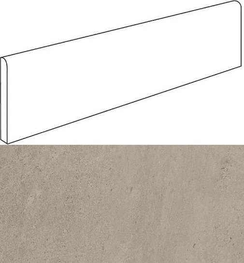 Плинтус Atlas Concorde 610130002164 Wise Silver Grey Battiscopa 7.2x60