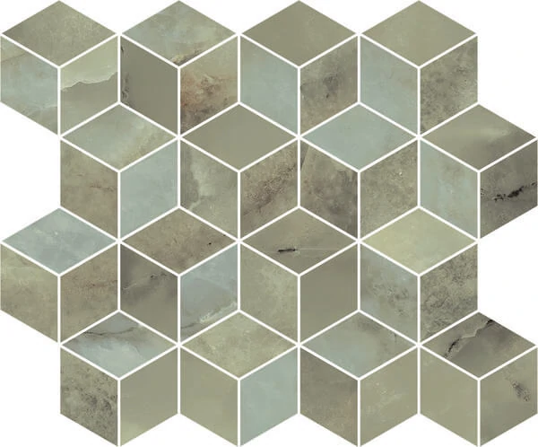 Мозаика Kerama Marazzi Джардини Зеленый мозаичный T017/14025