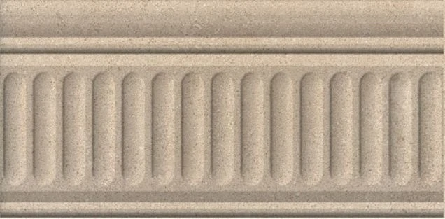 Бордюр Kerama Marazzi 19022/3F Золотой пляж тёмный беж структурированный 20х9,9