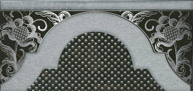 Декор Kerama Marazzi HGD/B266/16072 Фрагонар чёрный 7.4x15