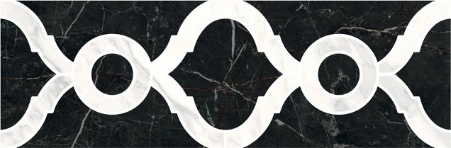 Бордюр Kerama Marazzi ID92T Фрагонар наборный черный 30x9,9x0,9