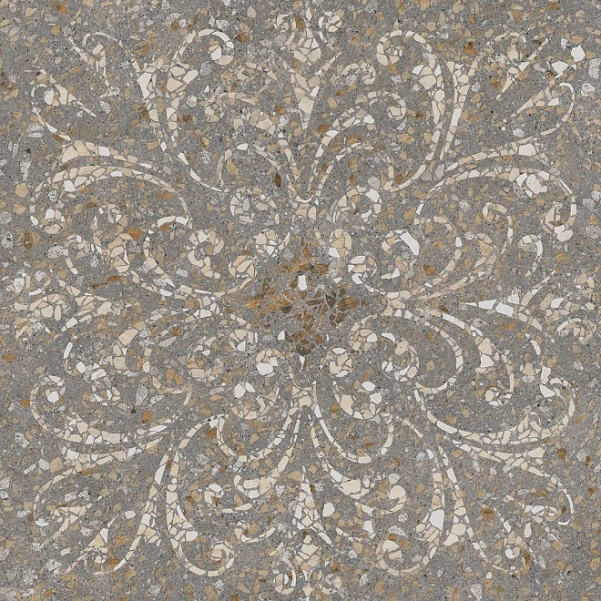 Декор Kerama Marazzi SG632300R Терраццо коричневый декорированный обрезной 60x60