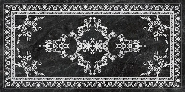 Декор Kerama Marazzi SG592702R Риальто серый тёмный декорированный лапатированный 238.5x120