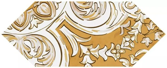 Декор Kerama Marazzi HGD/B514/35000 Алмаш 3 желтый глянцевый 14х34