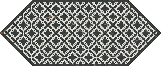 Декор Kerama Marazzi HGD/A480/35006 Келуш 1 черно-белый 14х34