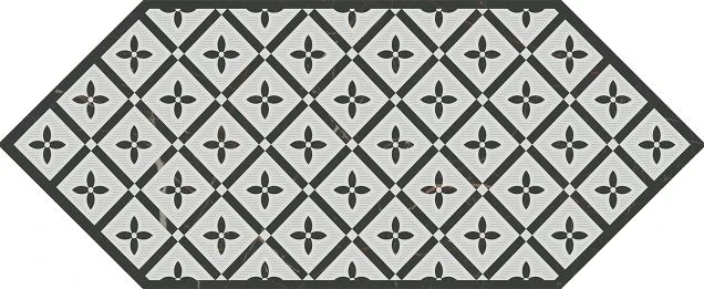 Декор Kerama Marazzi HGD/A484/35006 Келуш 5 черно-белый 14х34